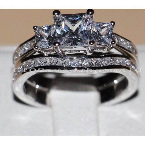 Victoria Wieck Fashion Vintage Jewelry 10kt white gold filled GF AAA CZ stones Wedding Engagement Rings Gift For Women Size 5-11