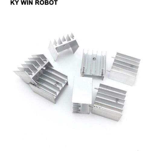 10pcs Aluminium TO-220 Heatsink TO 220 Heat Sink Transistor Radiator TO220 Cooler Cooling 25*23*16MM White With 2Pin