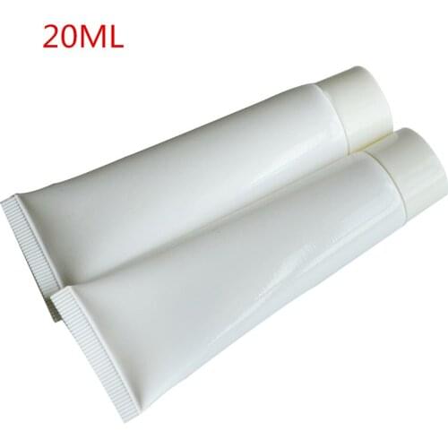 100Pcs/Pack White Plastic Soft Bottle Body Facial Cream Hand Squeeze Empty Tube Traveling Shampoo Refillable Opaque Bottles