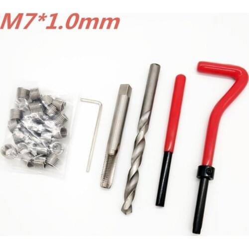 25pcs M7*1.0 Car Pro Coil Drill Tool Metric Thread Repair Insert Kit for Helicoil Car Repair Tools Coarse Crowbar