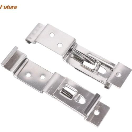 2X European Car License Number Plate Frame Holder Trailer Clips Spring Bracket
