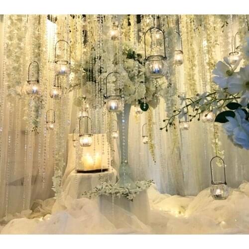 30Meter 10mm AB Cone Beads Chain Garland For Bead Curtain Christmas Tree Wedding Party Holiday Venue Garment Lace Decoration