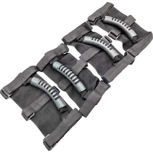 4x Roll Bar Grab Handles Grip Handle Black Durable for Jeep Wrangler CJ YJ TJ JK