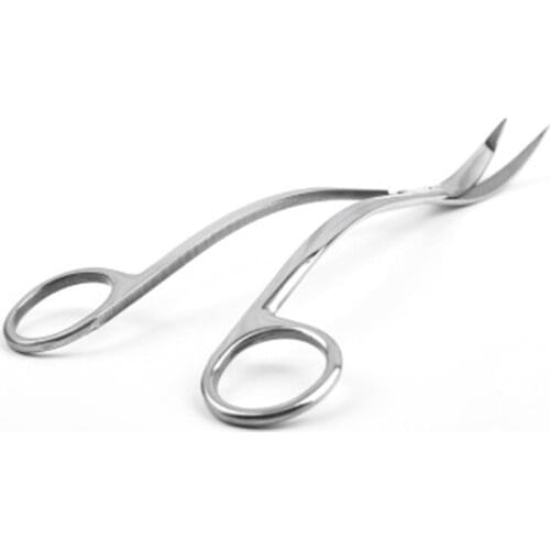 9.8"Stainless Steel Wave Scissors Aquarium Tank Aquatic Plant Tongs Curved Aquarium Clean Water Grass Scissors Tools for Fish