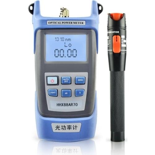Free Shipping High Precision -70~+10dBm Handheld Fiber Optical Power Meter + Visual Fault Locator 10mw 10KM