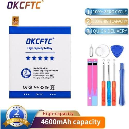 BL-T16 Lithium Battery For LG G Flex 2 H950 H955 H959 LS996 US995 battery Real Capacity 4600mah Mobile Phone Battery + Tools