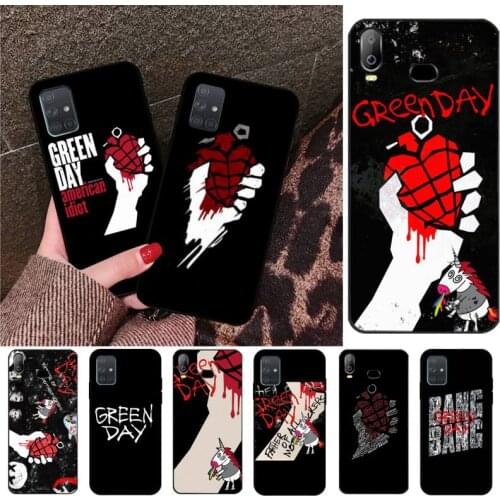 Green Day Black TPU Soft Rubber Phone Cover For Samsung A10 A20 A30 A40 A50 A70 A80 A71 A91 A51 A6 A8 2018