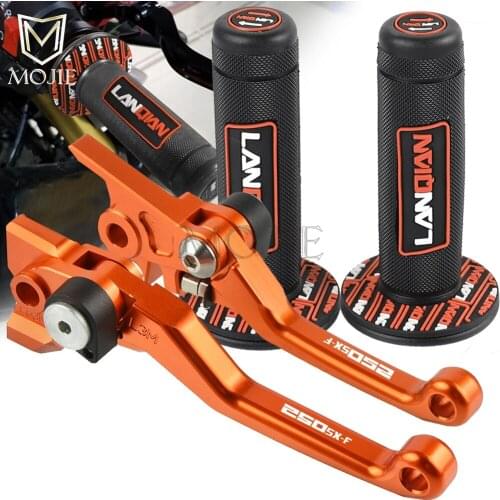 For 250SXF 250 SXF SX-F 250SX-F 2005-2006 CNC Pivot Brake Clutch Levers Dirt Bike Handle Hand Grip Handlebar Motocross