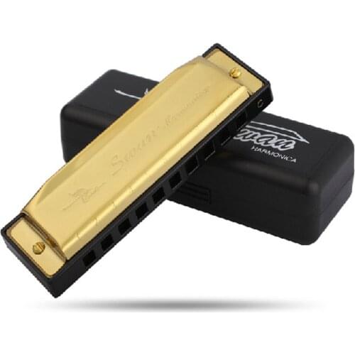 New Style 10-Hole Harp Harmonica Tremolo Harmonica 10 Holes C Tune