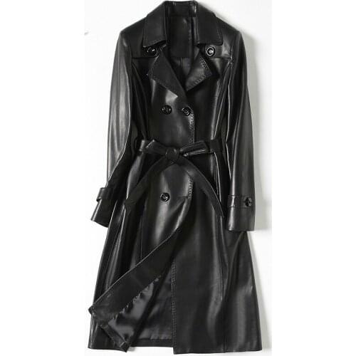 Geniune Leather Jacket Women Sheepskin Leather Windbreakers for Female Spring Autumn Jaqueta HQ18-YY1079B MF220