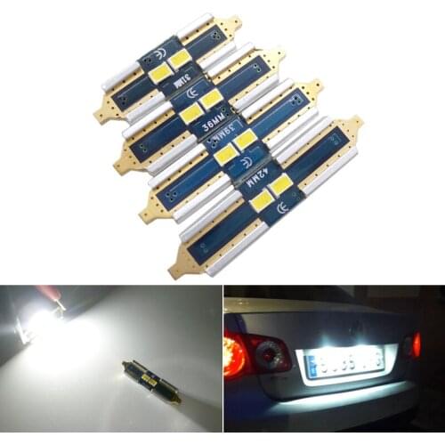 2x C5W LED Bulb CANBUS Festoon 31mm 36mm 39mm 42mm C10W For VW Volkswagen Golf 4 5 6 7 Mk4 Mk5 Passat B5 B6 Jetta Gti