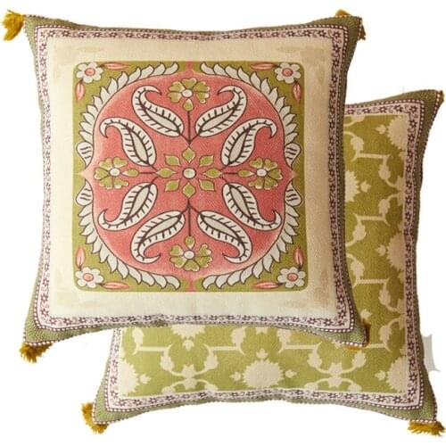 Mandala Cushion Covers 45x45cm Square Wool Pillow Case AB Side Print Home Decoration For Sofa Bed Couch Luxury Ins Hot Sell