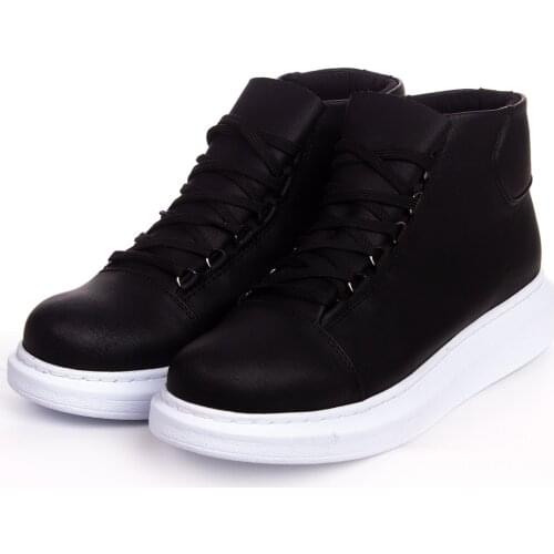 YTHG Mens and Womens Shoes Black Lace Up Unisex Sneakers Artificial Leather Fashion Wedding Orthopedic Comfortable Flexible Sport Lightweight Odorless Running Breathable Hot Sale Air New Brand Boots