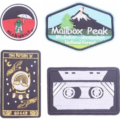 Alien Patch Embroidery For Clothing Tape Patches Iron on Jackets Applique Accessories Fusible Sewing Patches For Clothes Fashion