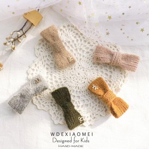 Cute Bow Hair Clip Barrette Baby Girls Women Hair Pins Accessories Handmade Mohair Tiny Bowknot Hairpins Fashion Sweet Hairgrips