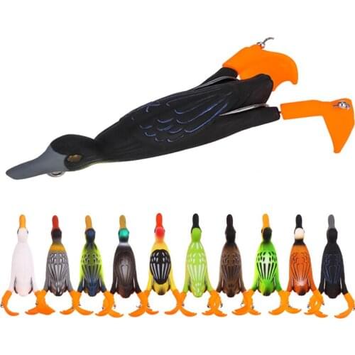 1Pcs Double Propeller Flipper Duck Fishing Lure Jig Wobblers Shad Artificial Soft Bait 9cm 12g Topwater Bass Catfish Swimbait