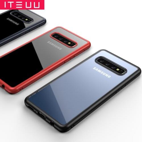 ITEUU Anti-knock Clear Case for Samsung S10 S10 Plus S10E Cases TPU Acrylic Transparent Back Cover for Samsung S10 S10PLUS S10E