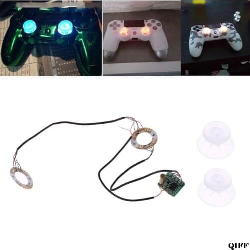 Drop Ship&Wholesale Analog Thumb Sticks Joystick Caps LED Light DIY For PS4 Platstation 4 Controller APR28