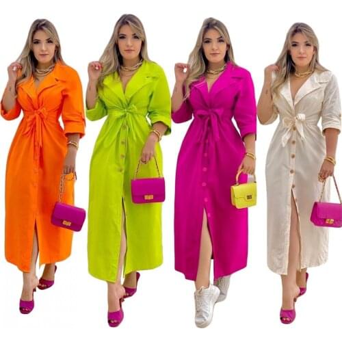 Shuaenls Fashionable Shirt Dresses