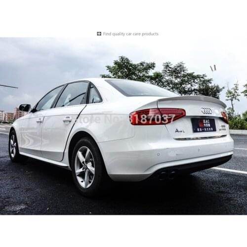 For Audi A4 B8 B9 Spoiler 2009 -2016 ABS Plastic Unpainted Color Rear Roof Spoiler Wing Trunk Lip Boot Cover Car Styling