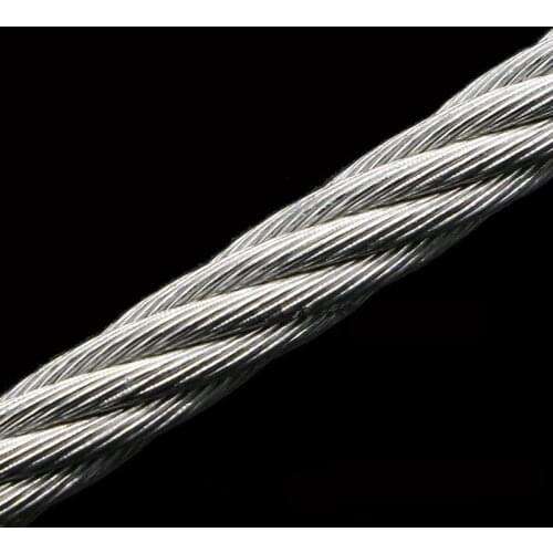 5 Meter 304 Stainless Steel 1mm 1.2mm 1.5mm 2mm Diameter Steel Wire bare Rope lifting Cable line Clothesline Rustproof 7*7