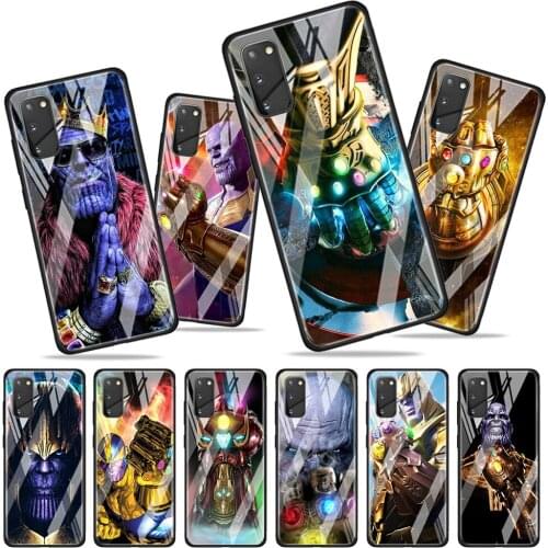 Thanos marvel hero for Samsung Galaxy S20 FE Ultra Note 20 S10 Lite S9 S8 Plus Luxury Tempered Glass Phone Case Cover