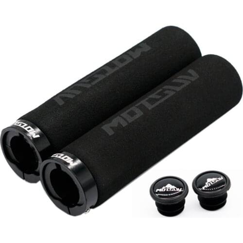 Bicycle Grips MTB Sponge Handlebar Grips Anti-skid Shock-absorbing Soft Bike Grips Ultraight Cycling Handlebar with One Lock