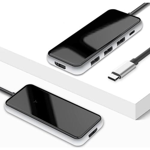 5 in 1 USB 3.1 USB -C Type C Hub to 4K HDMI 3 USB Type C PD Charging Adapter for Macbook Air Pro iPad Pro Nintendo Swtich