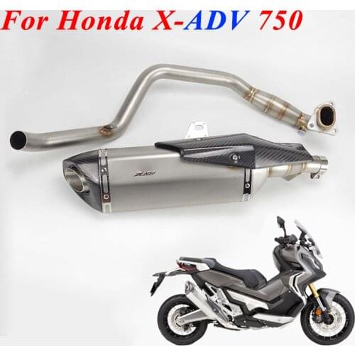 Motorcycle exhaust For Honda X-ADV 750 XADV 750 Slip-On X ADV 750 Modified muffler front pipe headers with escape Carbon Fiber