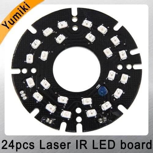 Yumiki Infrared 24pcs Laser IR LED board for MTV Lens Bullet Security IP CCTV Camera Outdoor night vision (Diameter: 60mm)