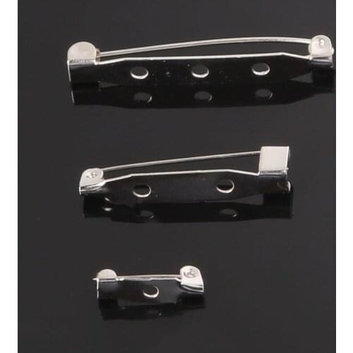 15MM 30MM 38MM Rhodium Plated Iron Brooch Base Brooch Pins Diy Jewelry Findings Jewelry Accessories wholesale