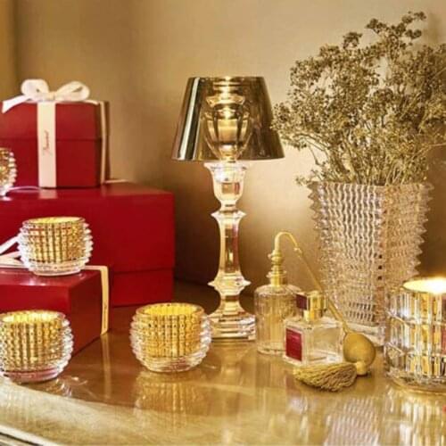 6.5kg 30x19cm gold square crystal Transparent vase small medium oval vase gift