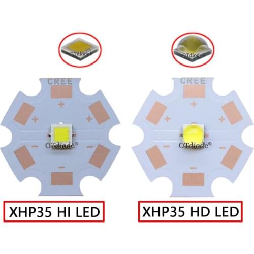 1-10PCS CREE 12V XHP35 HD HI Cool White Neutral White Warm White LED Diode Chip flashlight part Spotlight DIY