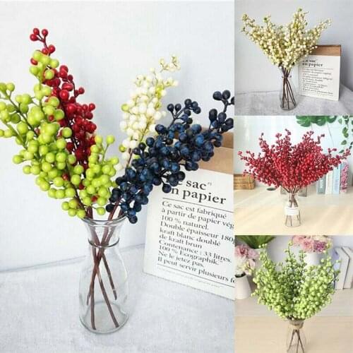 Artificial Berry Flower Branch Christmas Fake Decorations 45cm Home Decor 1 PC