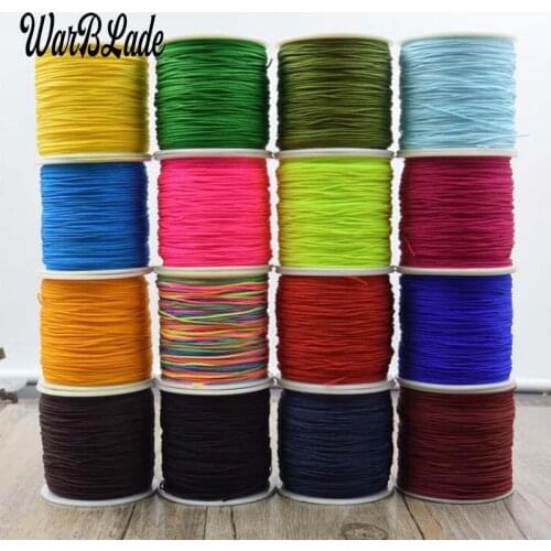 100M 0.8mm 1mm 1.5mm 2mm Cotton Cord Nylon Cord Thread String DIY Tassels Beading Braided Bracelet Jewelry Accessories Making