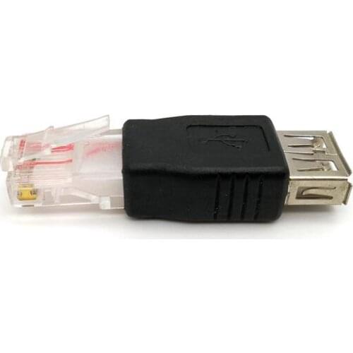 100pcs lot USB Female to Male Ethernet RJ45 Connector Adapter Free Shipping Wholesale