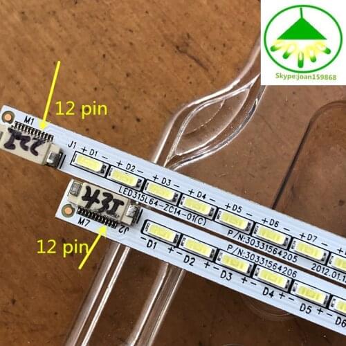 2 PCS/Lot FOR Haier LED315L64-ZC14-01 Article lamp P/N: 30331564206 P/N: 30331564205 1piece=64LED 357MM