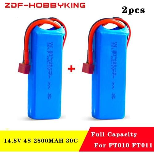 2pcs RC Lipo Battery 14.8V 2800mah 30C for FT010 FT011 RC boat RC Helicopter Quadcopter