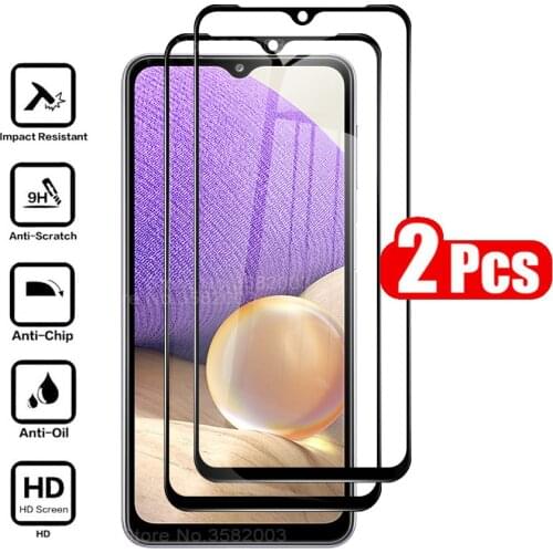 2pcs protective glass For samsung a32 case For samsung galaxy A32 a 32 32a tempered glass samsun galaxi a32 2021 phone cover
