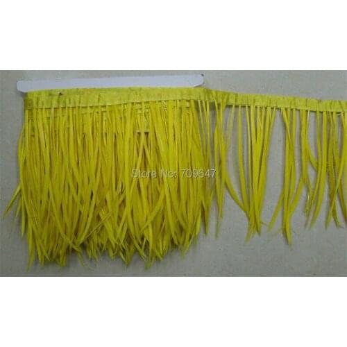 5Yards/lot! Yellow Goose Biot Feather Trim,Millinery Feather, Biot, Hat Trimming, Feathers for Millinery,Fascinators & Crafts