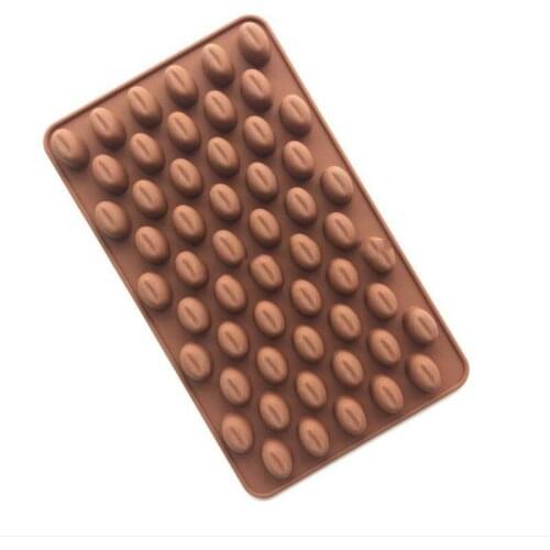 55 Cavity Mini Coffee Bean Chocolate Silicone Mold Candy Cake Mould Cookie Pastry Baking Tools DIY Mold Cake Decorating