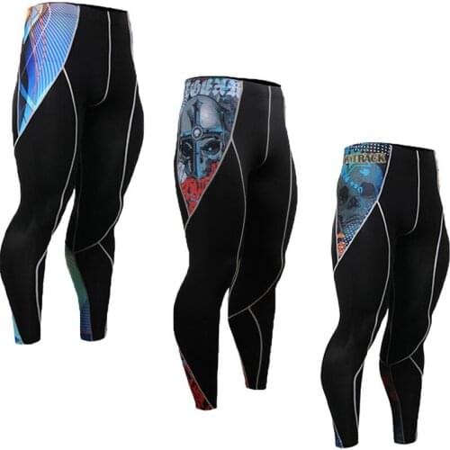 Men Compression Running Pants Joggers Basketball Tights Leg Slim Sweatpants Elastic Bodybuilding Fitness Athletic Long Pants