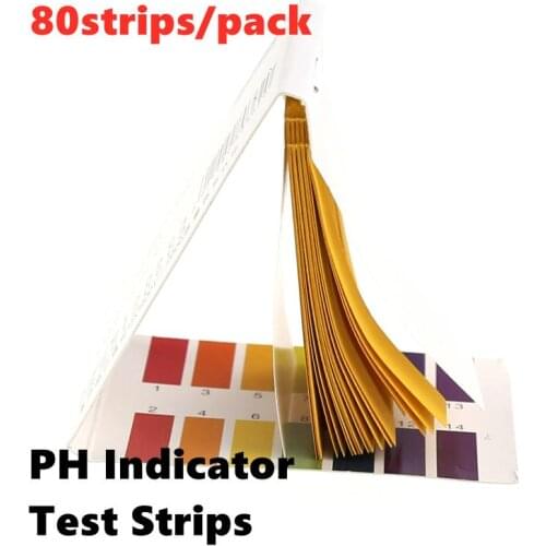 80 Strips/pack PH Indicator Paper 1-14 Litmus Paper PH Tester Papers Universal Indicator Test Strips For Water Aquarium Test