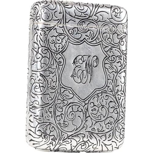 14 Capacity Cigarette Case Box Pure Brass Cigarette Container Pouch Birthday Gift 66x23x96mm