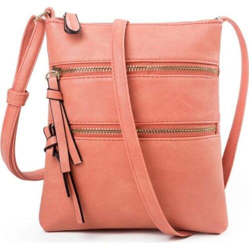 Women PU Leather Shoulder Bag Crossbody Handbag Travel Phone Pouch Purse