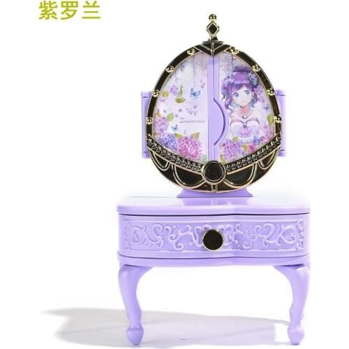 Toys for girls,LED cosmetic mirror, mini dresser, girls play house dresser, can tear open outfit toy dresser
