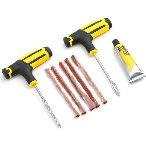 Car Tire Repair Tool Tire Repair Kit Studding Tool Set Auto Bike Tubeless Tire Tyre Puncture Plug Garage Car Accessories