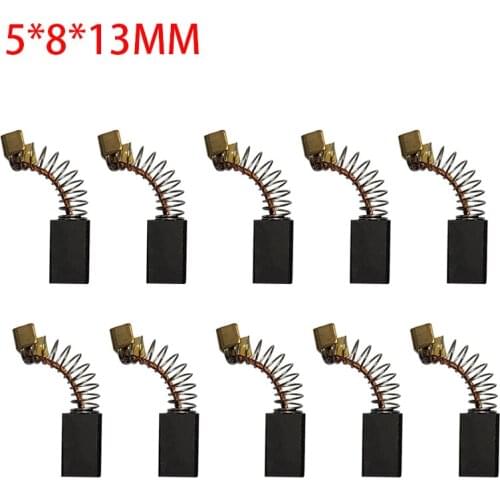 10PCS Hand drill Carbon Brushes Motor Tool Graphite brushes Electric Planer Spare Parts Replacement 5*8*13mm