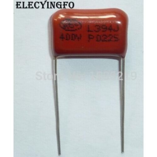 100pcs CBB capacitor 394 400V 394J 0.39uF 390nF P15 CL21 Metallized Polypropylene Film Capacitor