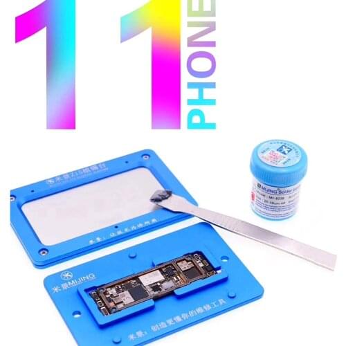MJ Z15 for Phone 11 Motherboard Fixture Tin Planting Table Motherboard Reballing Platform With BGA Reballing Stencil